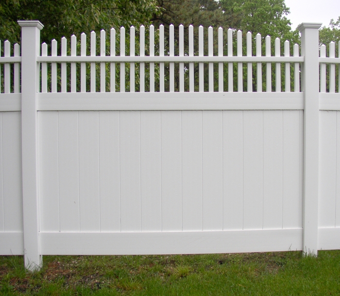 Arched Picket Top PVC Fence