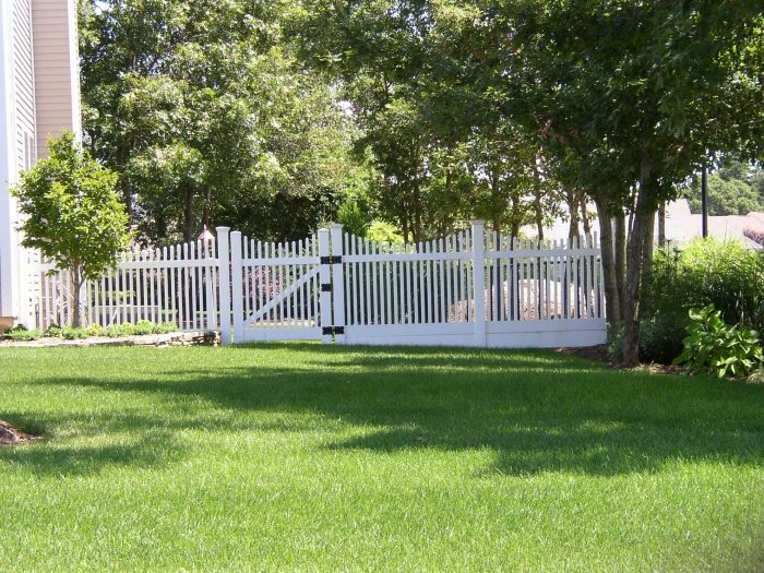PVC Picket Fence with Bottom Filler Boards