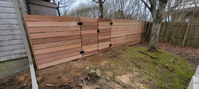 Horizontal Cedar Board Fence